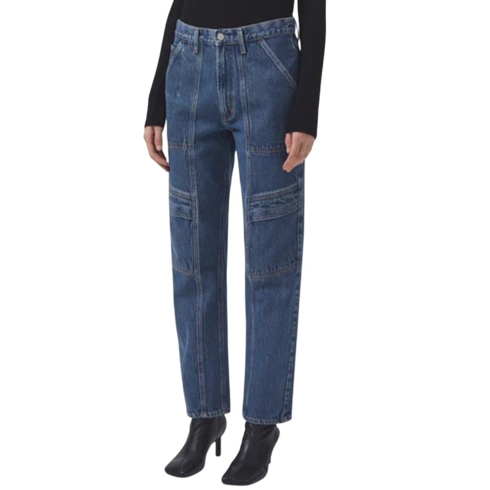 Agolde Cooper Regulation Jean High Rise Relaxed Utility Pockets Straight Leg 32